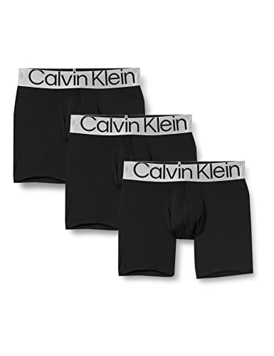Calvin Klein Herren 3er Pack Boxer Briefs mit Stretch, Schwarz (Black/Black/Black), L von Calvin Klein