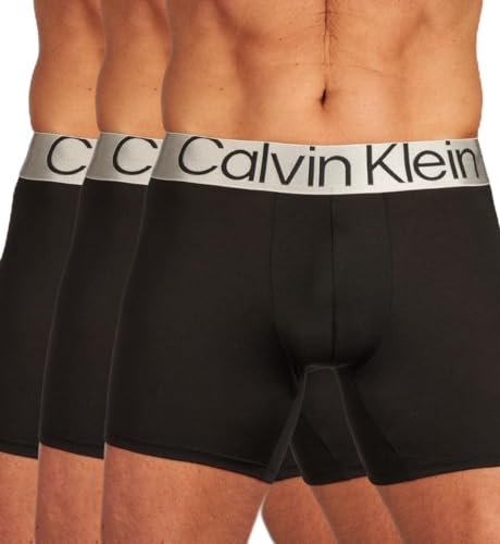 Calvin Klein Herren 3er Pack Boxer Briefs mit Stretch, Schwarz (Black/Black/Black), XS von Calvin Klein