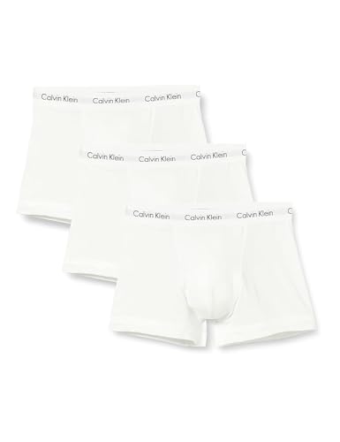 Calvin Klein Herren 3er-Pack Boxershorts 3 PK Low Rise Trunk mit Stretch, Weiß (White), XL von Calvin Klein