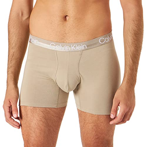 Calvin Klein Herren 3er-Pack Boxershorts Boxer Brief 3 PK mit Stretch, Deep Lake/ Pistache/ Winter Linen, XS von Calvin Klein