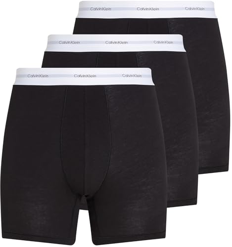 Calvin Klein Herren 3er Pack Boxershorts Briefs mit Logobund, Schwarz (Black, Black, Black), S von Calvin Klein