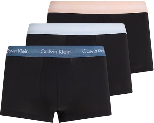 Calvin Klein Herren 3er Pack Boxershorts Low Rise Trunks Unterwäsche, Mehrfarbig (B- Vint Ind, Mln Frenzy, H Blue WBS), XL von Calvin Klein