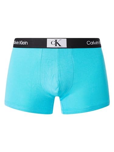 Calvin Klein Herren 3er Pack Boxershorts Trunks Baumwolle mit Stretch, Mehrfarbig (Bclr Btn, Auth Gry, Otdf_Bclr Btn), S von Calvin Klein