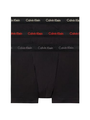 Calvin Klein Herren 3er Pack Boxershorts Trunks Baumwolle mit Stretch, Schwarz (B- Cher Ks/Eiffle Twr/Moss Gr Lgs), L von Calvin Klein