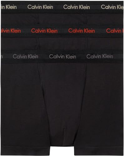 Calvin Klein Herren 3er Pack Boxershorts Trunks Baumwolle mit Stretch, Schwarz (B- Cher Ks/Eiffle Twr/Moss Gr Lgs), XS von Calvin Klein