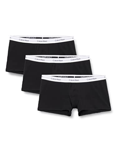 Calvin Klein Herren 3er Pack Boxershorts Trunks Baumwolle mit Stretch, Schwarz (Black/Black/Black), 3XL von Calvin Klein Jeans