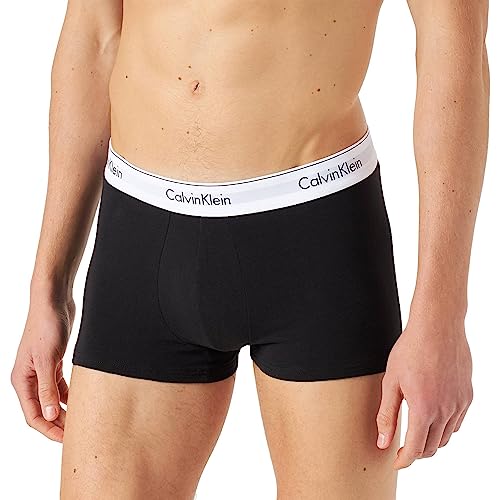 Calvin Klein Herren 3er Pack Boxershorts Trunks Baumwolle mit Stretch, Schwarz (Black/Black/Black), S von Calvin Klein Jeans