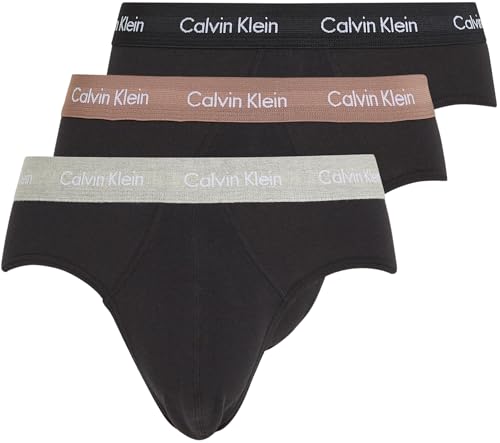 Calvin Klein Herren 3er Pack Hip Briefs Unterhosen Unterwäsche, Blau (Black, Shade, Slate Turquoise), M von Calvin Klein