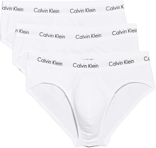 Calvin Klein Herren 3er Pack Hip Briefs Unterhosen Unterwäsche, Weiß (White), M von Calvin Klein