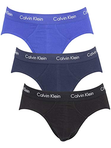 Calvin Klein Herren 3er Pack Hüftslip, Blau, S von Calvin Klein