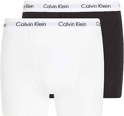 Calvin Klein Herren 3er Pack Boxershorts Trunks Baumwolle mit Stretch, Weiß (White), XS von Calvin Klein