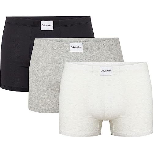 Calvin Klein Herren Trunk 3Pk 62A Retroshorts, Grey Heather/Black/Snow Heather, L (3er Pack) von Calvin Klein Jeans