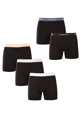 Calvin Klein Herren 5er Pack Boxershorts Briefs Boxer Brief Stretch, Mehrfarbig (B- Bk, Vn In, Ml Fr, HL Bl, M Ch Wb), S von Calvin Klein