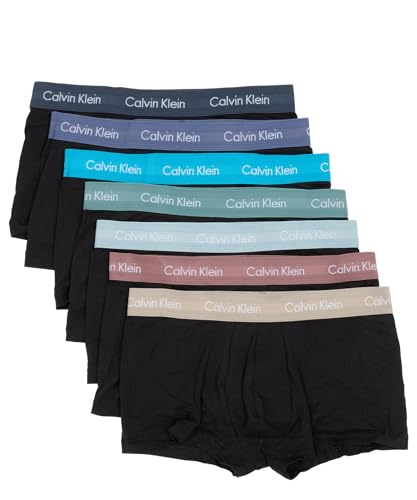 Calvin Klein Herren 7er Pack Boxershorts Low Rise Trunks Baumwolle mit Stretch von Calvin Klein