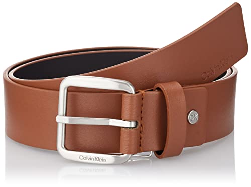 Calvin Klein Herren Gürtel Ck Concise 3.5 cm Ledergürtel, Braun (Dark Tan), 100 cm von Calvin Klein