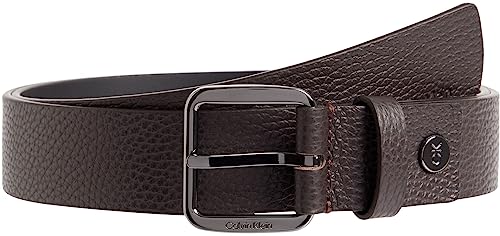 Calvin Klein Herren Gürtel Concise 3,5 cm Ledergürtel, Braun (Dark Brown Pebble), 105 von Calvin Klein