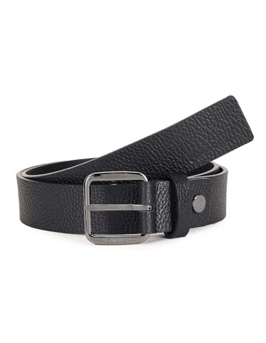 Calvin Klein Herren Gürtel Concise 3,5 cm Ledergürtel, Schwarz (Ck Black Pebble), 100 von Calvin Klein