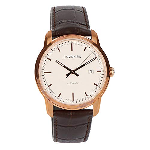 Calvin Klein Herren Analog Automatik Uhr mit Leder Armband K5S346G6 von Calvin Klein