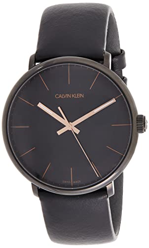 Calvin Klein Herren Analog Quarz Uhr mit Echtes Leder Armband K8M214CB von Calvin Klein