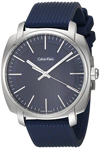 Calvin Klein Herren Analog Quarz Uhr mit Gummi Armband K5M311ZN von Calvin Klein