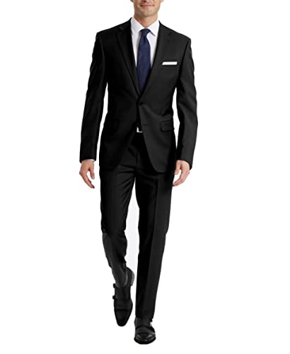 Calvin Klein Herren Anzughose Business-Anzug Hosen-Set, Schwarz, 33W / 30L von Calvin Klein