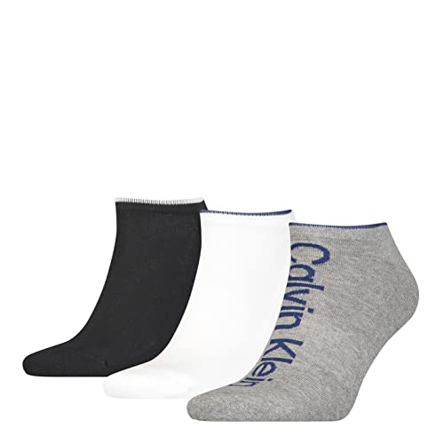 Calvin Klein Herren Sneaker Socken, Grau, Einheitsgröße (3er Pack) von Calvin Klein
