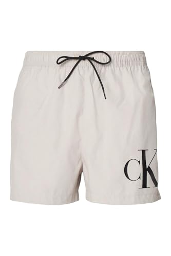 Calvin Klein Herren Badehose Badeshort Short Drawstring Gr. L Beige von Calvin Klein