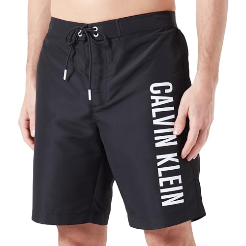 Calvin Klein Herren Badehose Boardshort Lang, Schwarz (Pvh Black), L von Calvin Klein