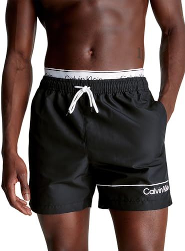 Calvin Klein Herren Badehose Lang, Schwarz (Pvh Black), M von Calvin Klein