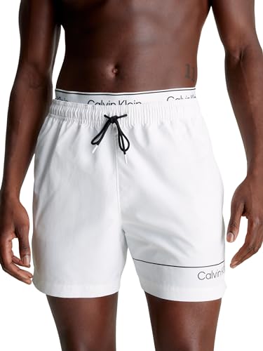 Calvin Klein Herren Badehose Lang, Weiß (Pvh Classic White), M von Calvin Klein