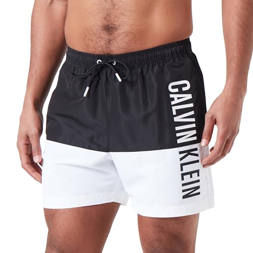 Calvin Klein Herren Badehose Medium Drawstring-Block Lang, Schwarz (Pvh Black), L von Calvin Klein