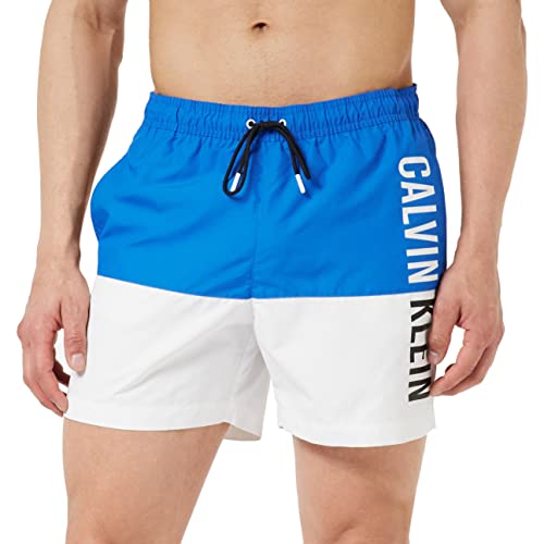 Calvin Klein Herren Badehose Medium Drawstring Lang, Blau (Dynamic Blue), L von Calvin Klein