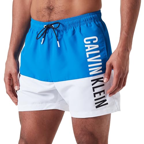 Calvin Klein Herren Badehose Medium Drawstring Lang, Blau (Faience Blue), M von Calvin Klein