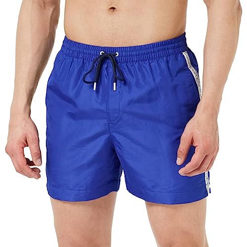 Calvin Klein Herren Badehose Medium Drawstring Lang, Blau (Mid Azure Blue), L von Calvin Klein