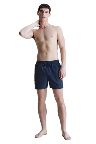 Calvin Klein Herren Badehose Medium Drawstring Lang, Blau (Navy Iris), M von Calvin Klein