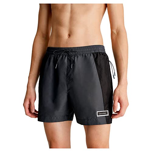 Calvin Klein Herren Badehose Medium Drawstring Lang, Grau (Oil Grey), M von Calvin Klein