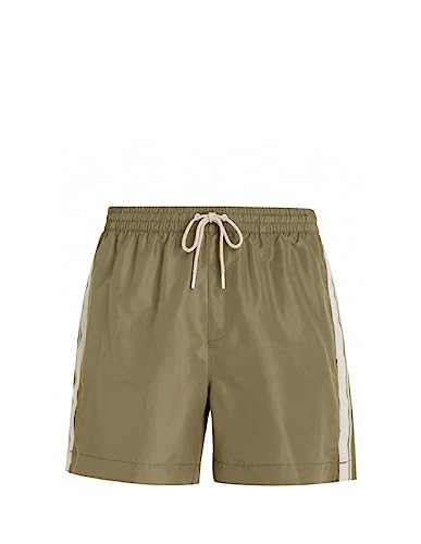 Calvin Klein Herren Badehose Medium Drawstring Lang, Grün (Delta Green), S von Calvin Klein