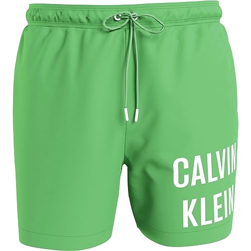 Calvin Klein Herren Badehose Medium Drawstring Lang, Grün (Green Apple), XL von Calvin Klein