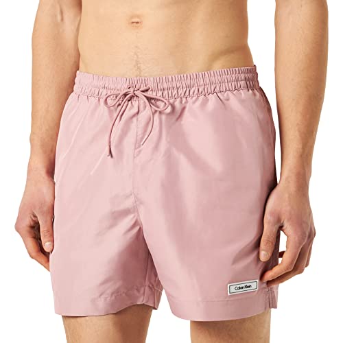 Calvin Klein Herren Badehose Medium Drawstring Lang, Rosa (Velvet Pink), M von Calvin Klein