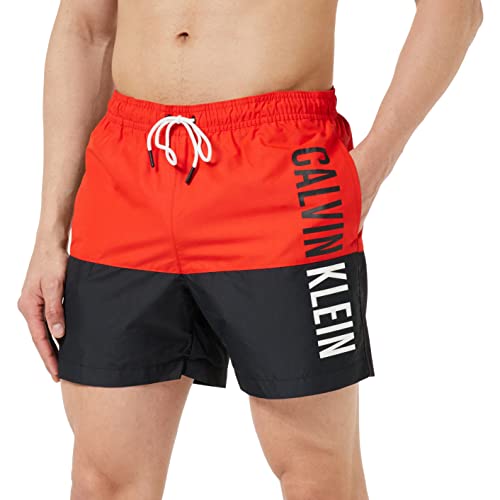 Calvin Klein Herren Badehose Medium Drawstring Lang, Rot (Cajun Red), L von Calvin Klein