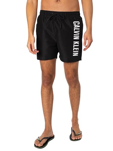 Calvin Klein Herren Badehose Medium Drawstring Lang, Schwarz (Pvh Black), 3XL von Calvin Klein