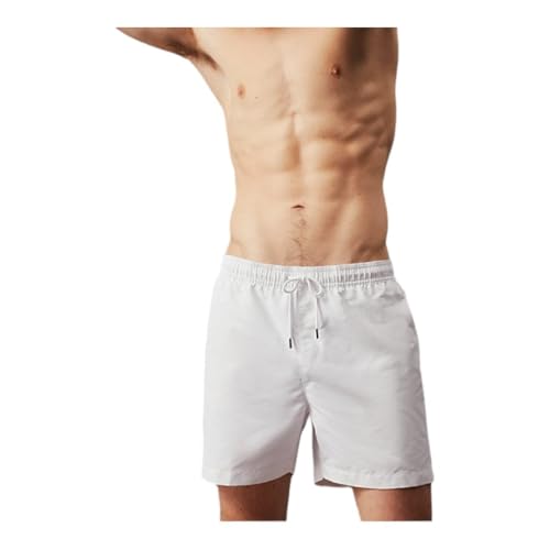 Calvin Klein Herren Badehose Medium Drawstring Lang, Weiß (Pvh Classic White), XXL von Calvin Klein