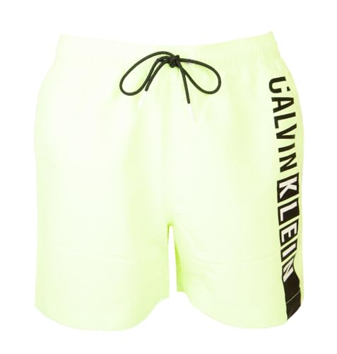 Calvin Klein Herren Badeshorts Medium Drawstring Mittellang, Grün (Citrust Burst), M von Calvin Klein