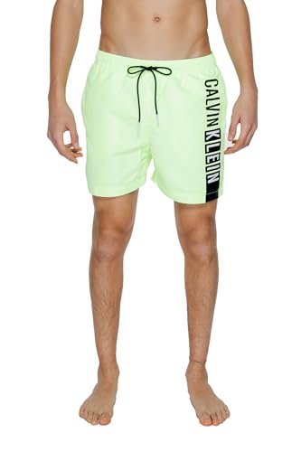 Calvin Klein Herren Badehose Medium Drawstring Mittellang, Grün (Citrust Burst), XXL von Calvin Klein