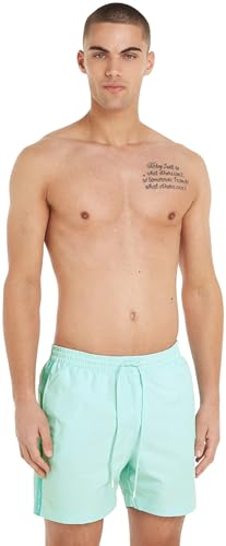 Calvin Klein Herren Badehose Medium Drawstring Mittellang, Türkis (Blue Tint), 3XL von Calvin Klein