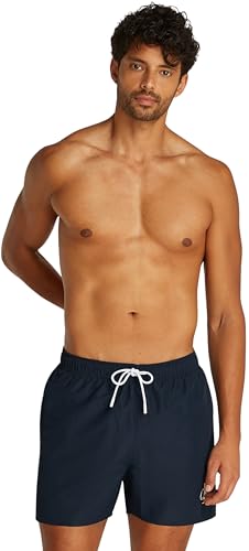 Calvin Klein Herren Badehose Medium Drawstring mit Logo, Blau (Dark Sapphire), 4XL von Calvin Klein