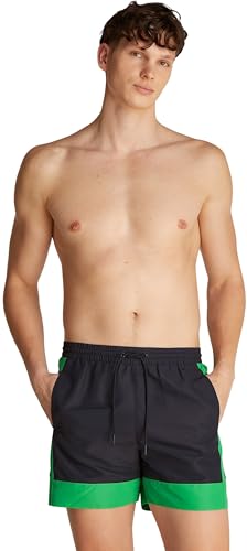 Calvin Klein Herren Badehose Medium Drawstring mit Logo, Mehrfarbig (Blossom Green), M von Calvin Klein