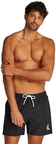 Calvin Klein Herren Badehose Medium Drawstring mit Logo, Schwarz (Pvh Black), 6XL von Calvin Klein