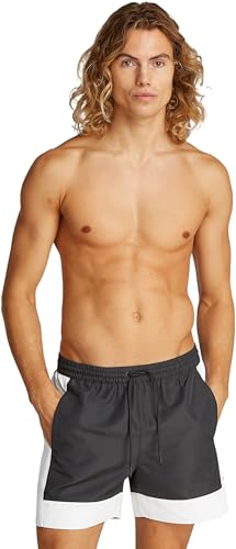Calvin Klein Herren Badehose Medium Drawstring mit Logo, Weiß (Brilliant White), L von Calvin Klein
