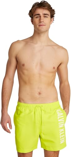 Calvin Klein Herren Badehose Medium Drawstring mit Tunnelzug, Gelb (Lemonade Yellow), 5XL von Calvin Klein